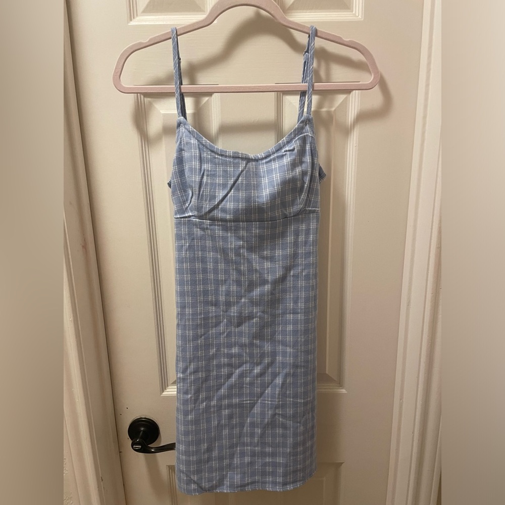 Brandy melville blue and white dress size small